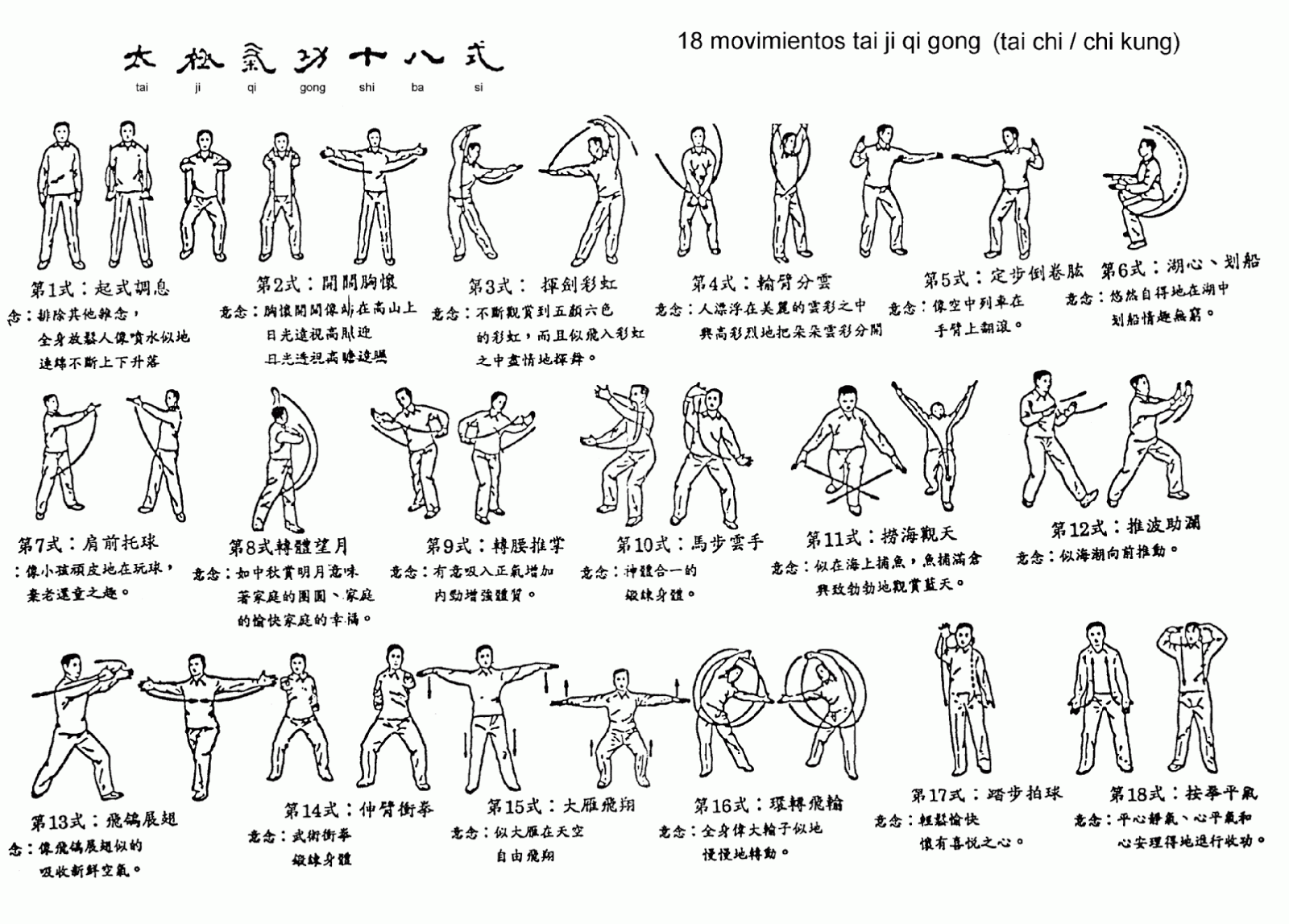 Tai Chi Movement Chart