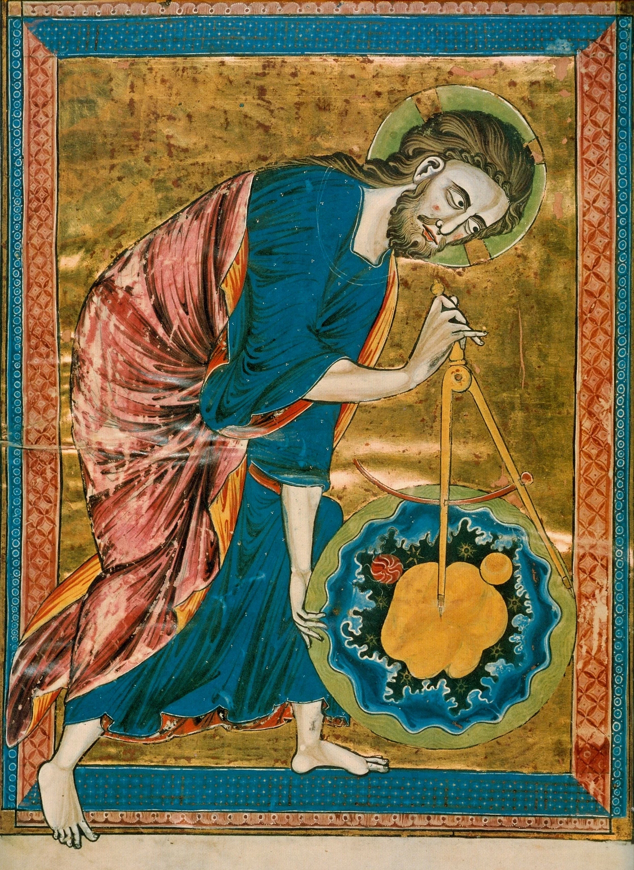 God the Geometer, frontispiece of the Bible moralisée