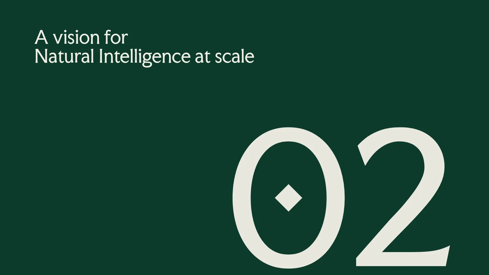 Slide 22: 02 A vision for Natural Intelligence at scale