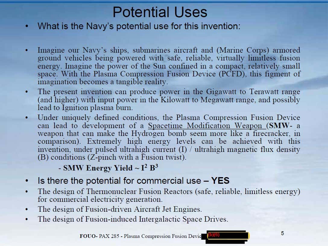 Navy UFO Patent Documents Talk Of Spacetime Modification Weapo... - samim